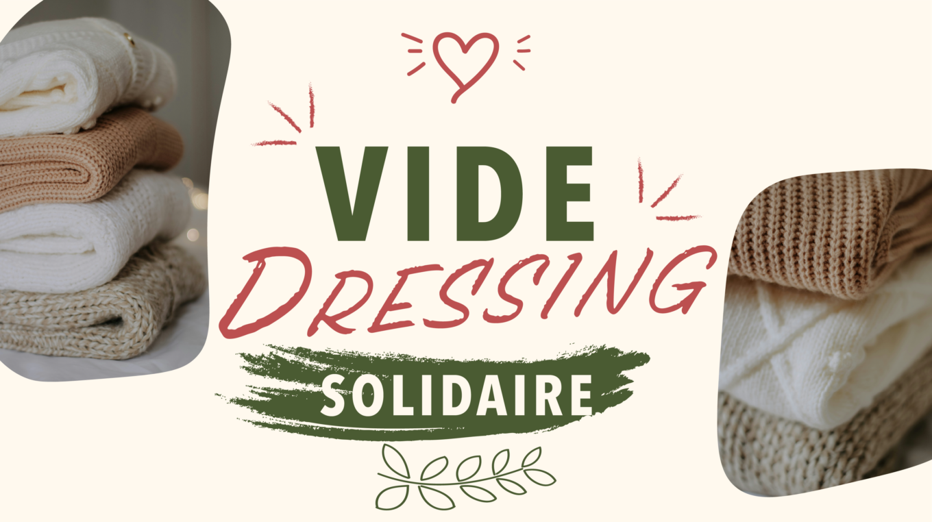 Affiche pour un vide dressing solidaire à la Croix Rousse Lyon