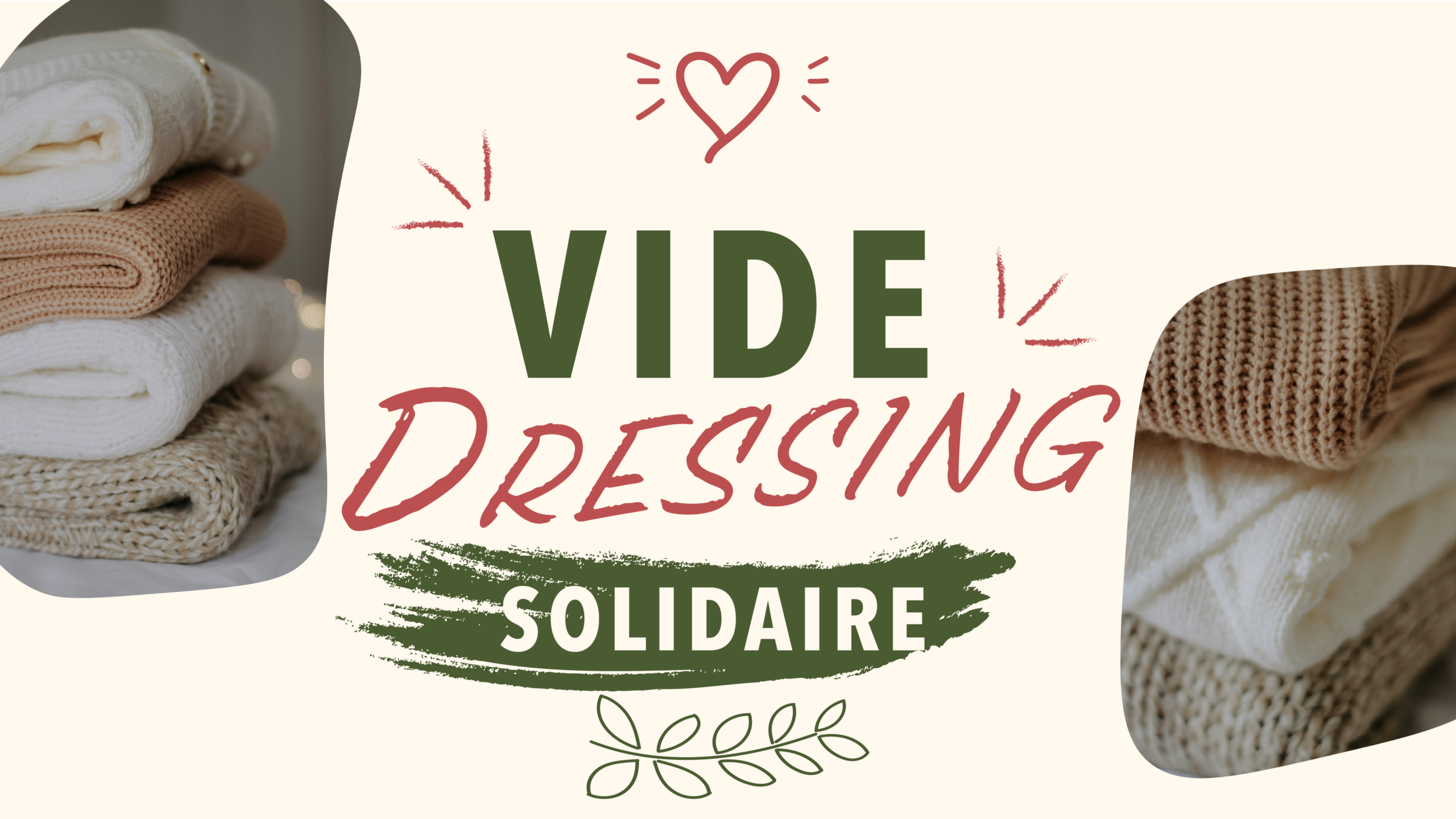 Affiche pour un vide dressing solidaire à la Croix Rousse Lyon